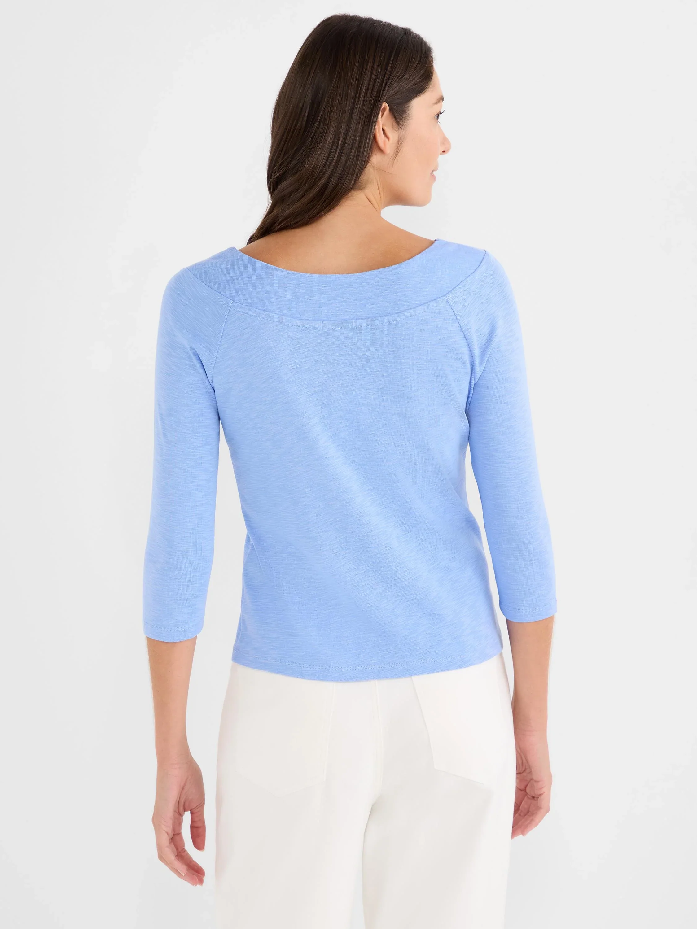 3/4 Sleeve Ballet Boat Neck Top - Image 4