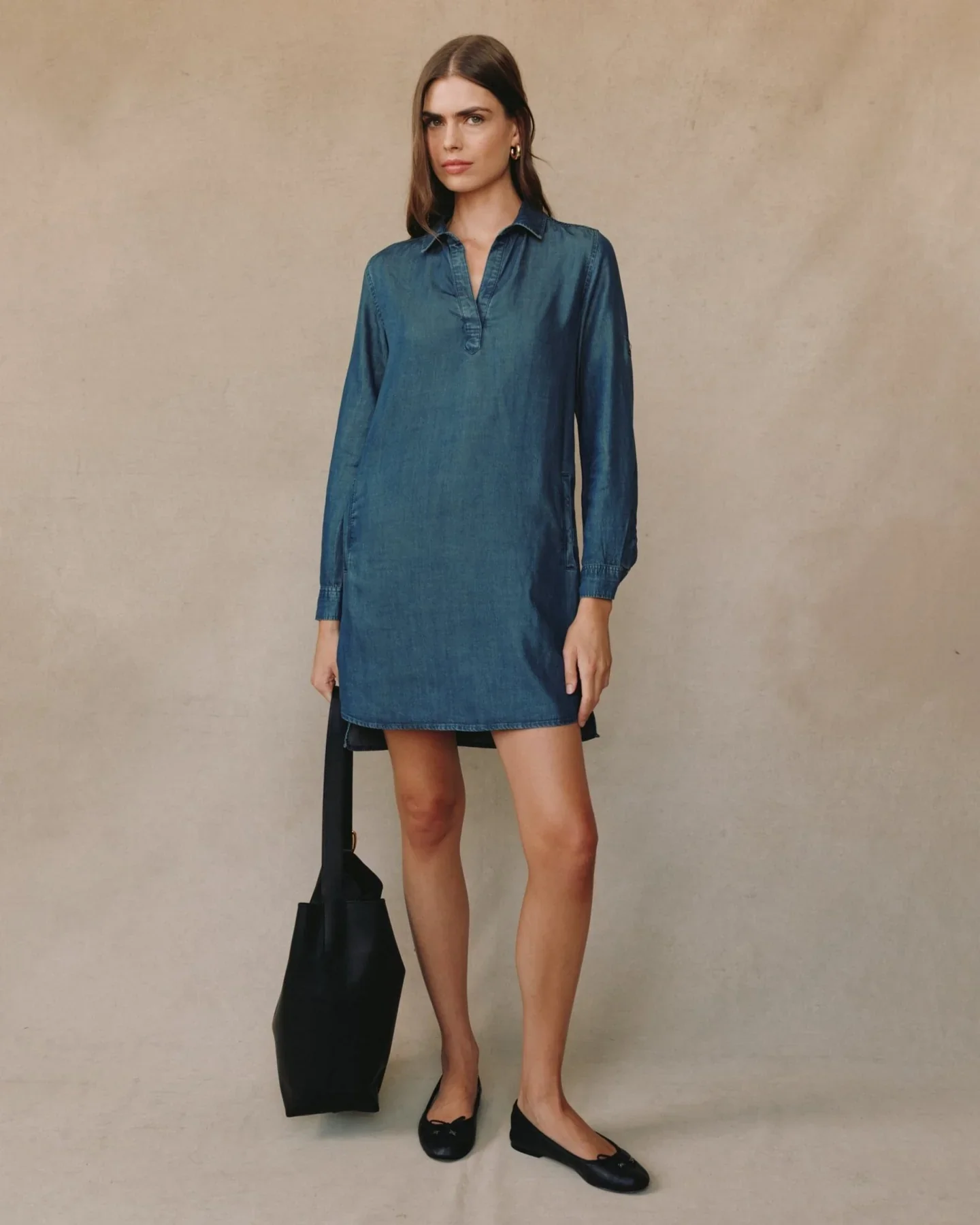 Long Sleeve A-Line Dress - Image 10
