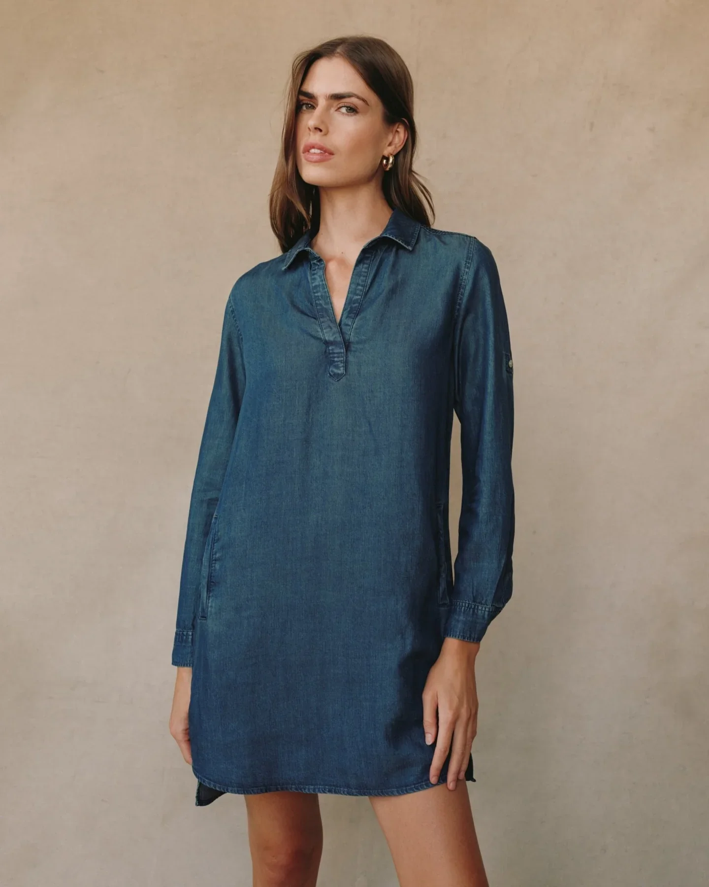 Long Sleeve A-Line Dress - Image 11