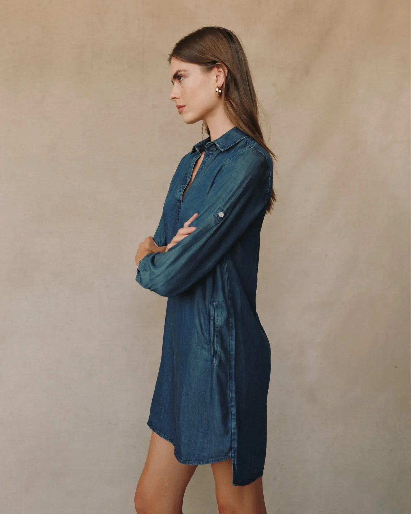 Long Sleeve A-Line Dress - Image 12