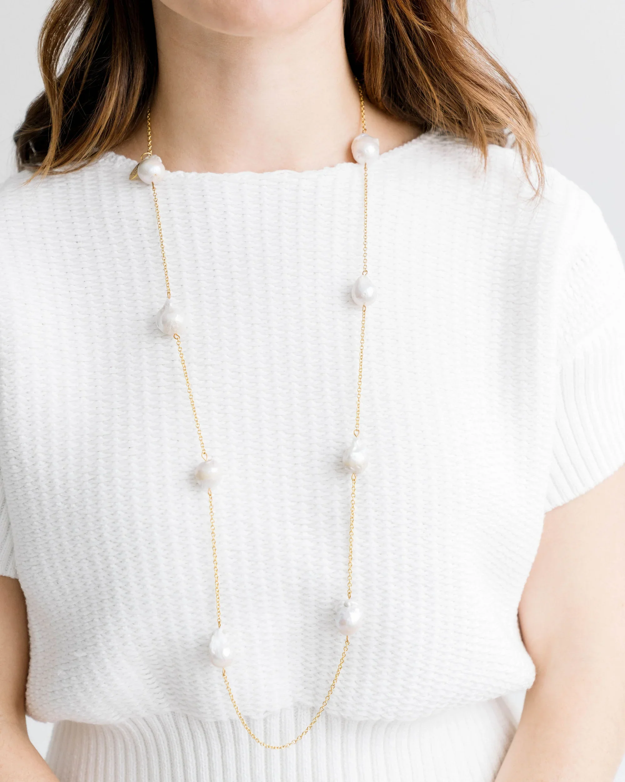 Baroque Pearl Layering Necklace - Image 2