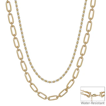Beaded Open Chain Multi Way 16"-18" Necklace - Image 2