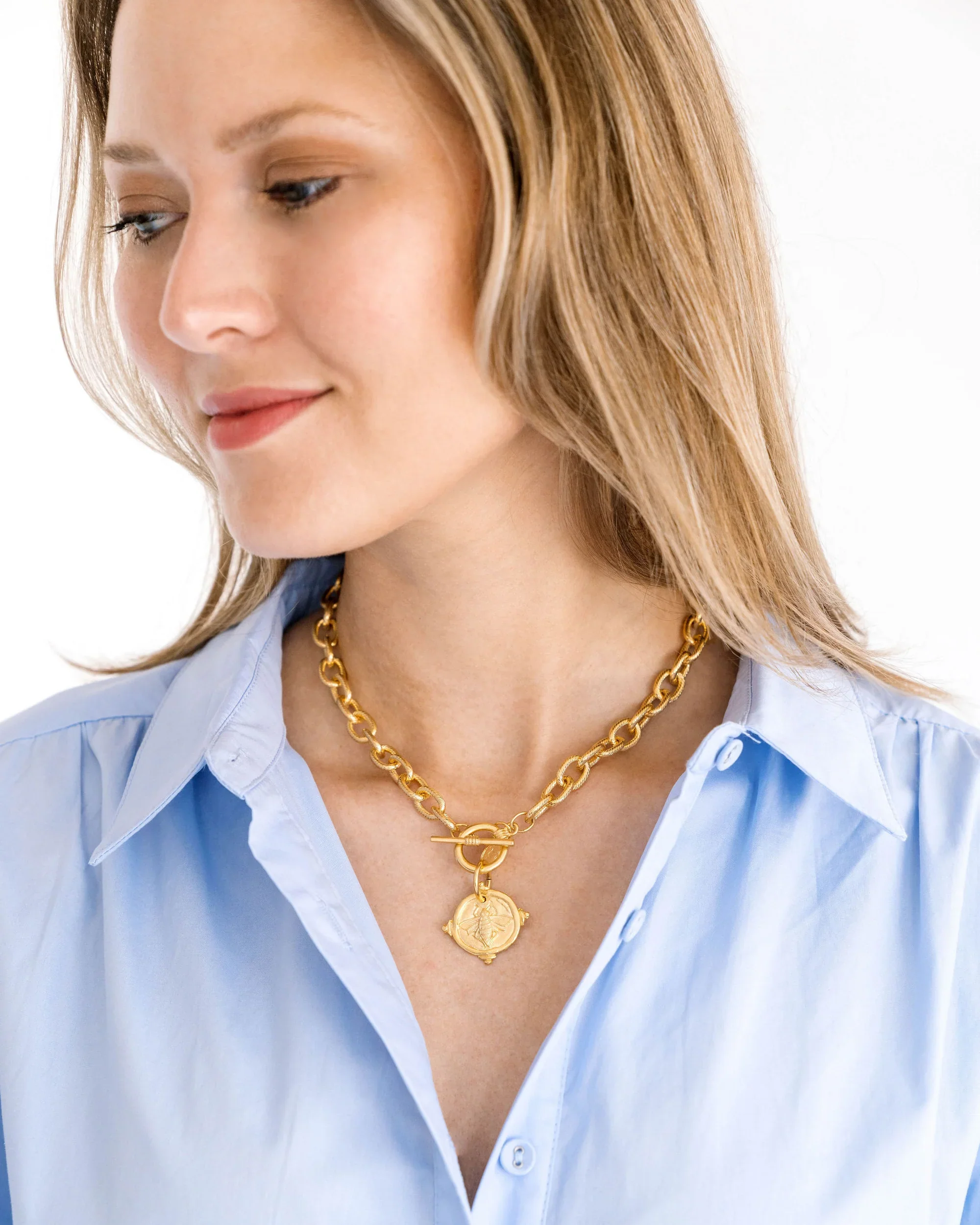 Bee Intaglio Toggle Necklace - Image 3