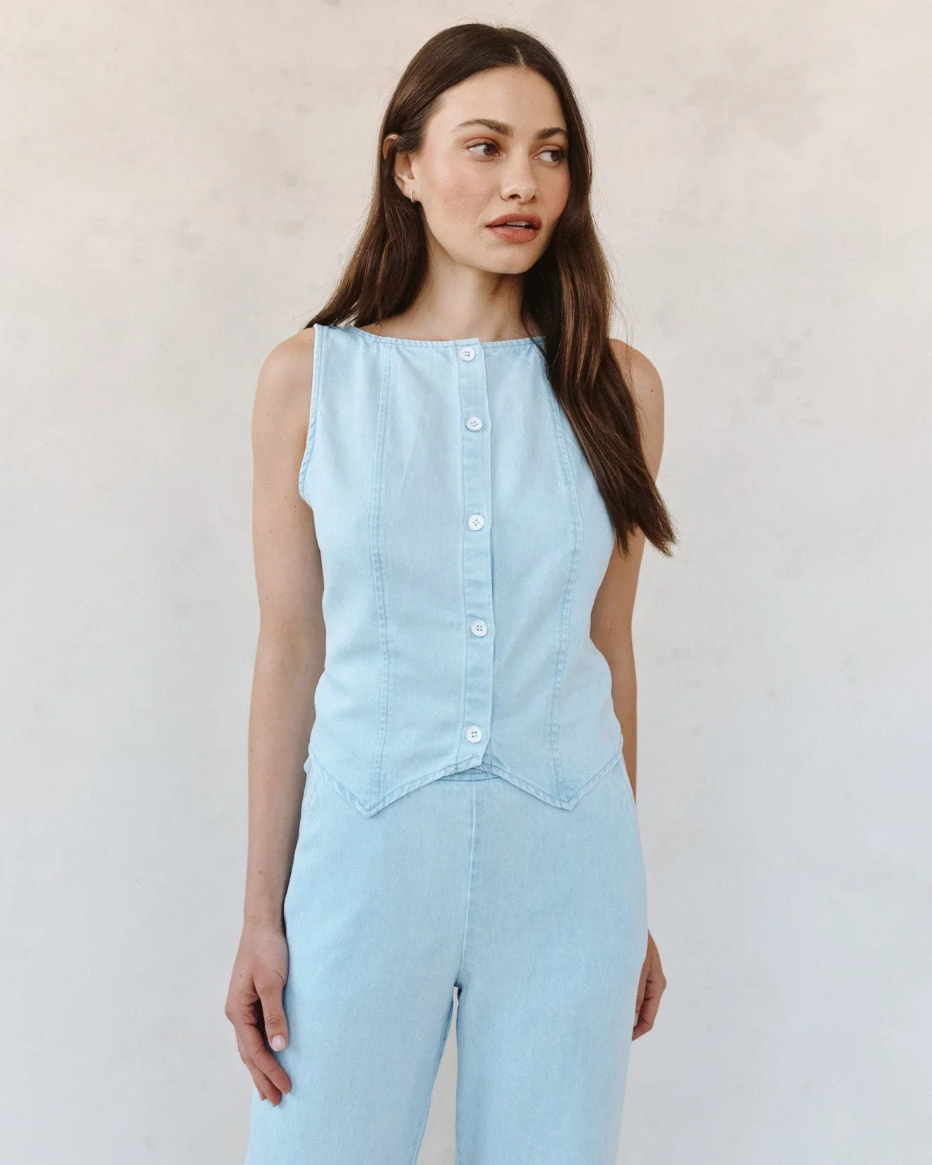 Boatneck Seamed Vest - Image 3