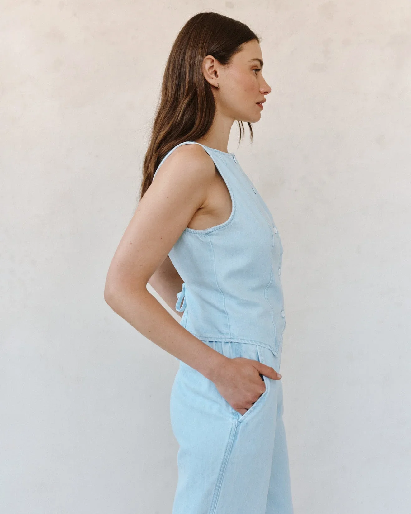 Boatneck Seamed Vest - Image 4