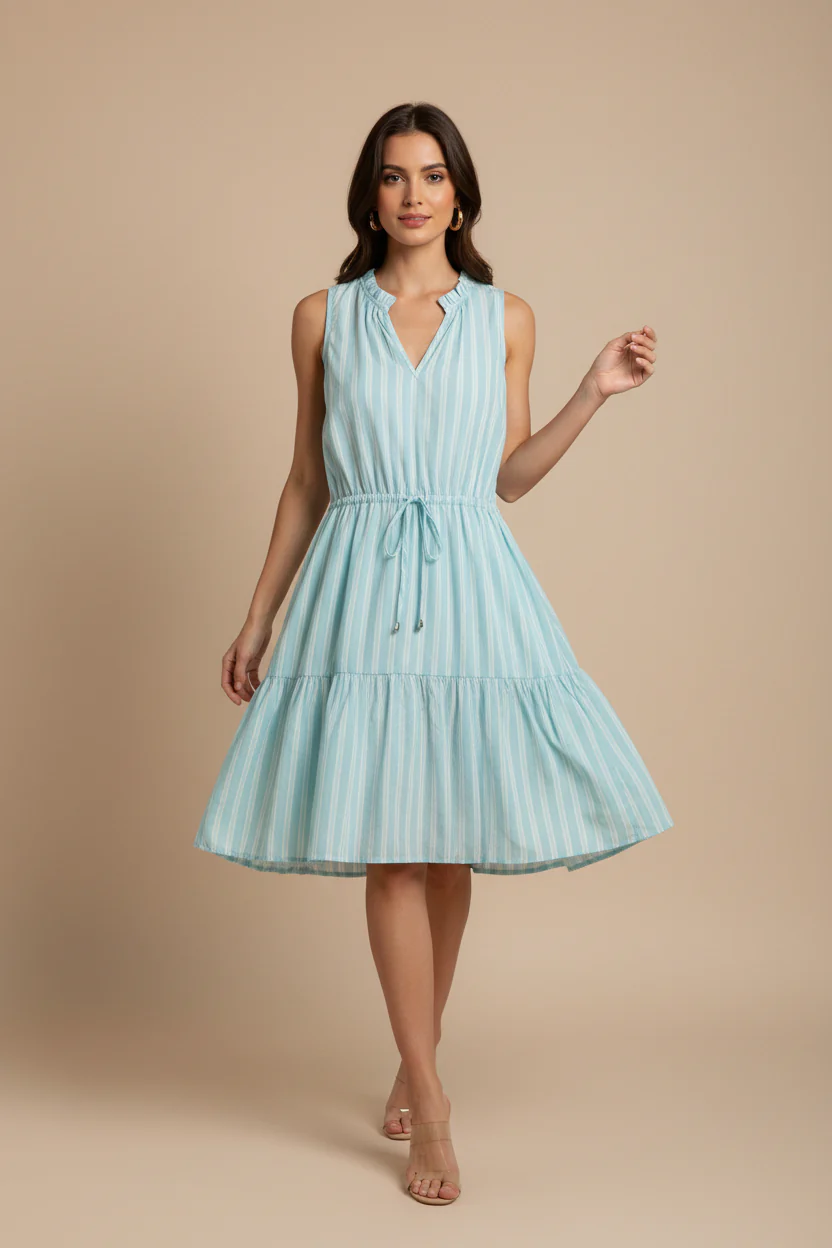 CAROL STRIPED DRESS - Image 7