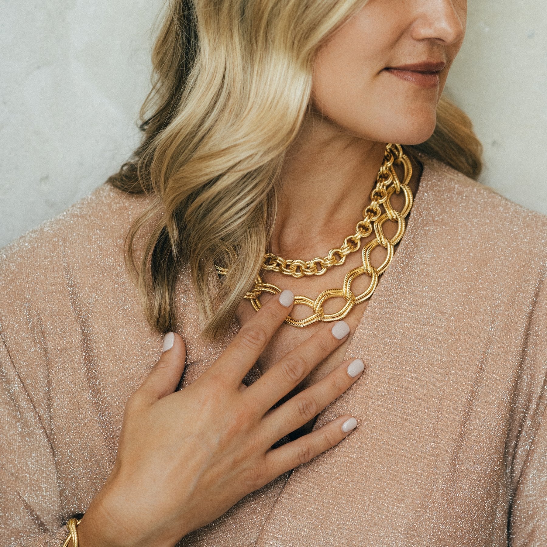 Double Loop Chain Necklace - Image 2