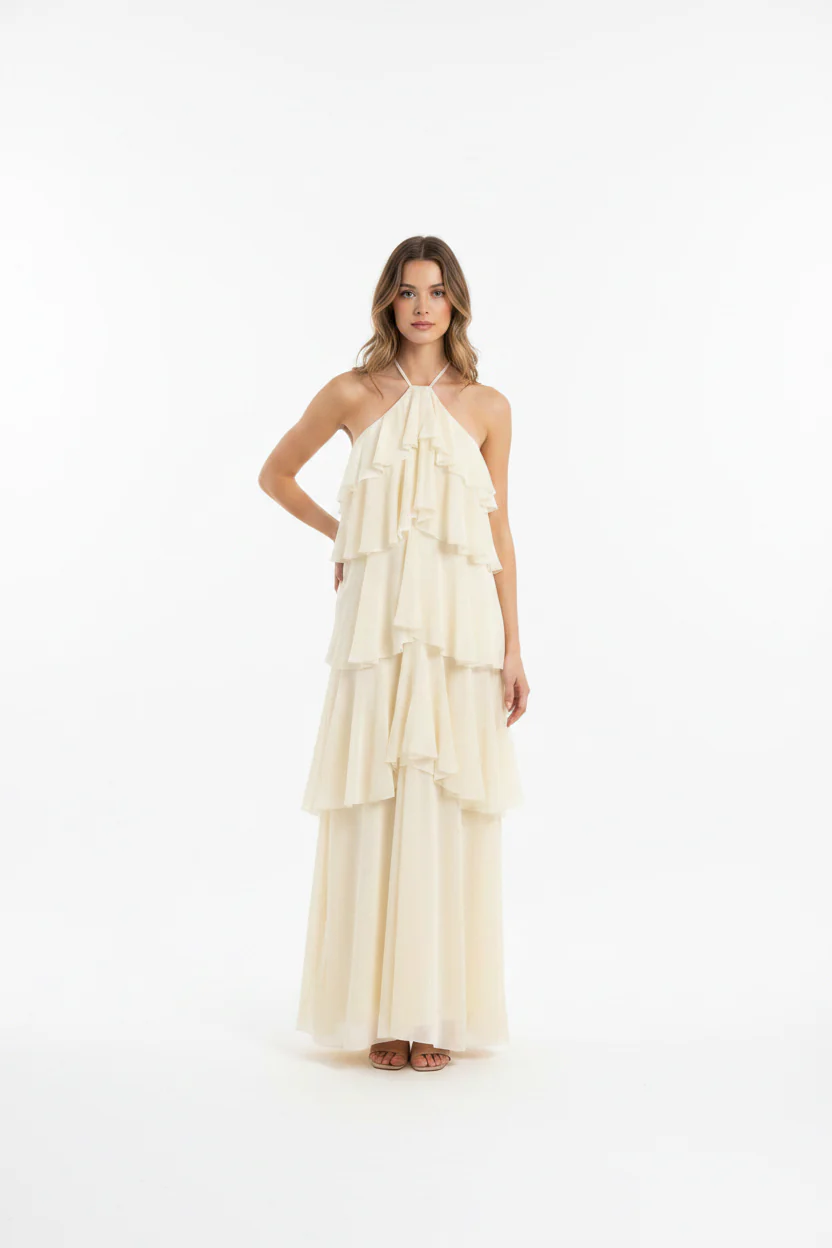 EMERY RUFFLE DRESS