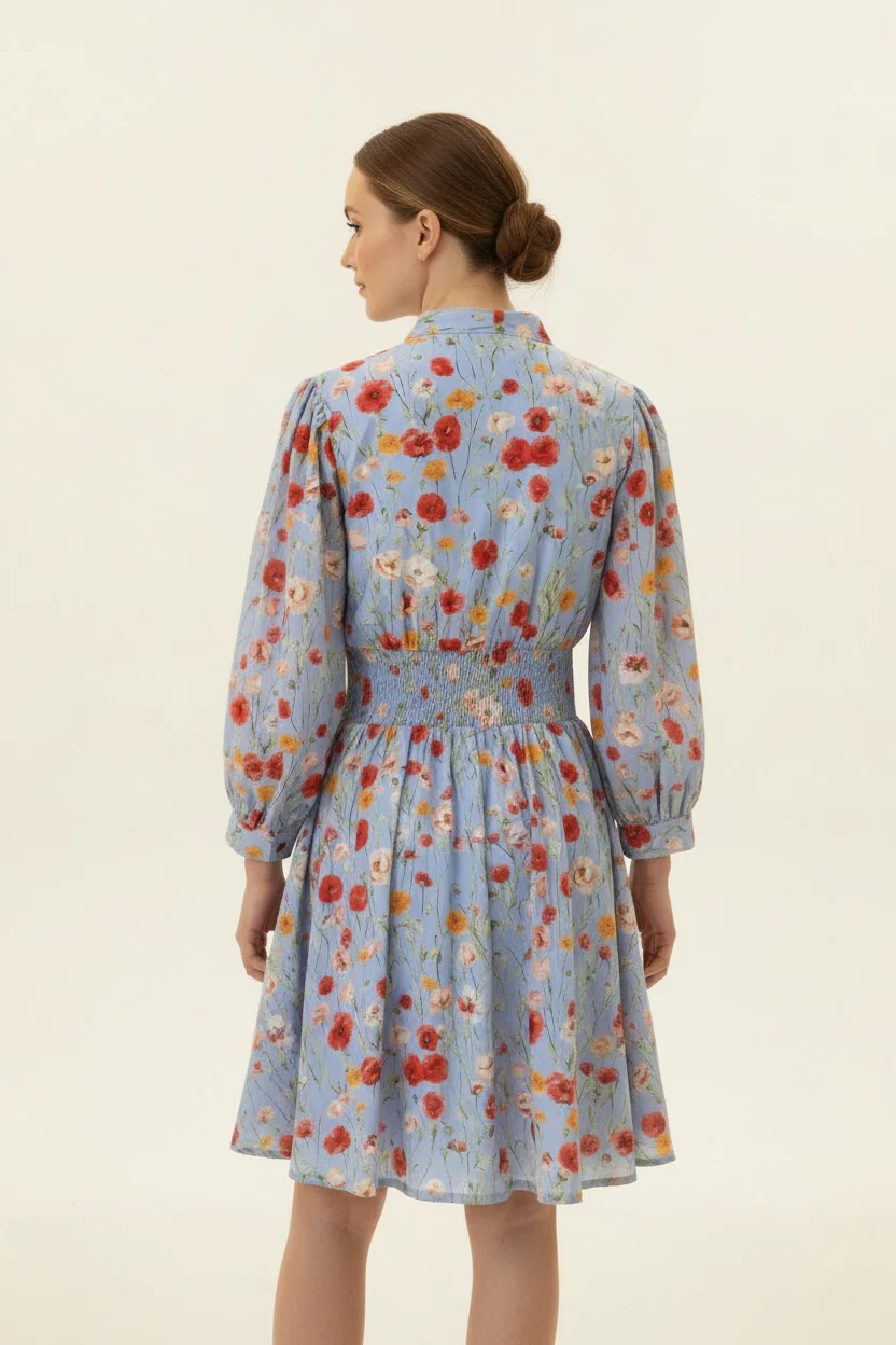 LONG SLEEVE ZIPPER DRESS - Image 3
