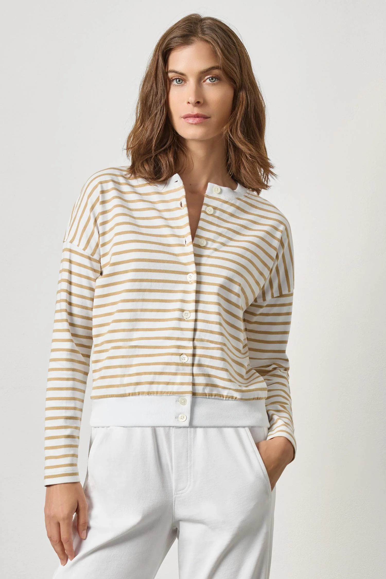 Rib Trim Cardigan - Image 3