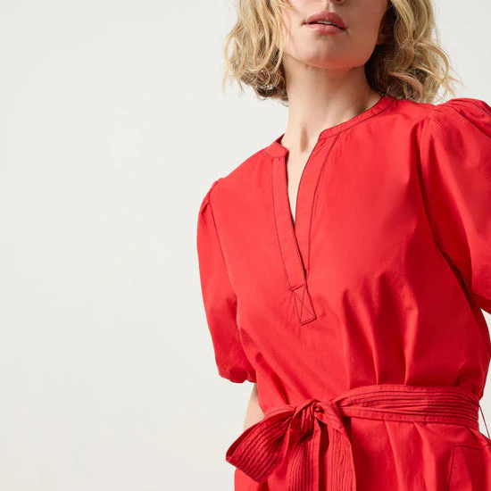 SHIRRED SLEEVE NECK DRESS - Image 3