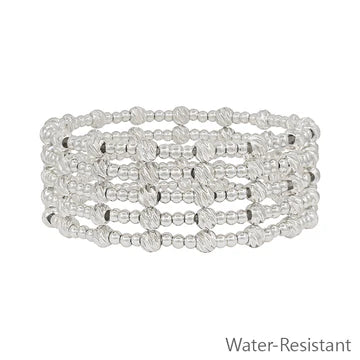 Beaded Set of 5 Stretch Bracelets - Image 3