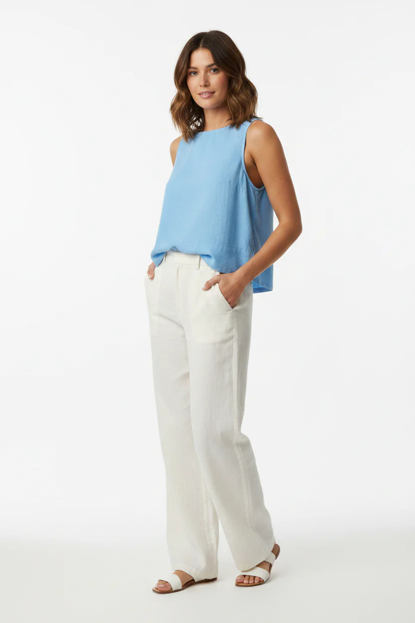 Sleeveless Boat Neck Split Back - Image 7