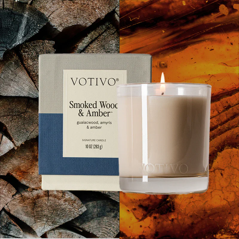Smoked Wood and Amber 10oz Signature Candle - Image 2