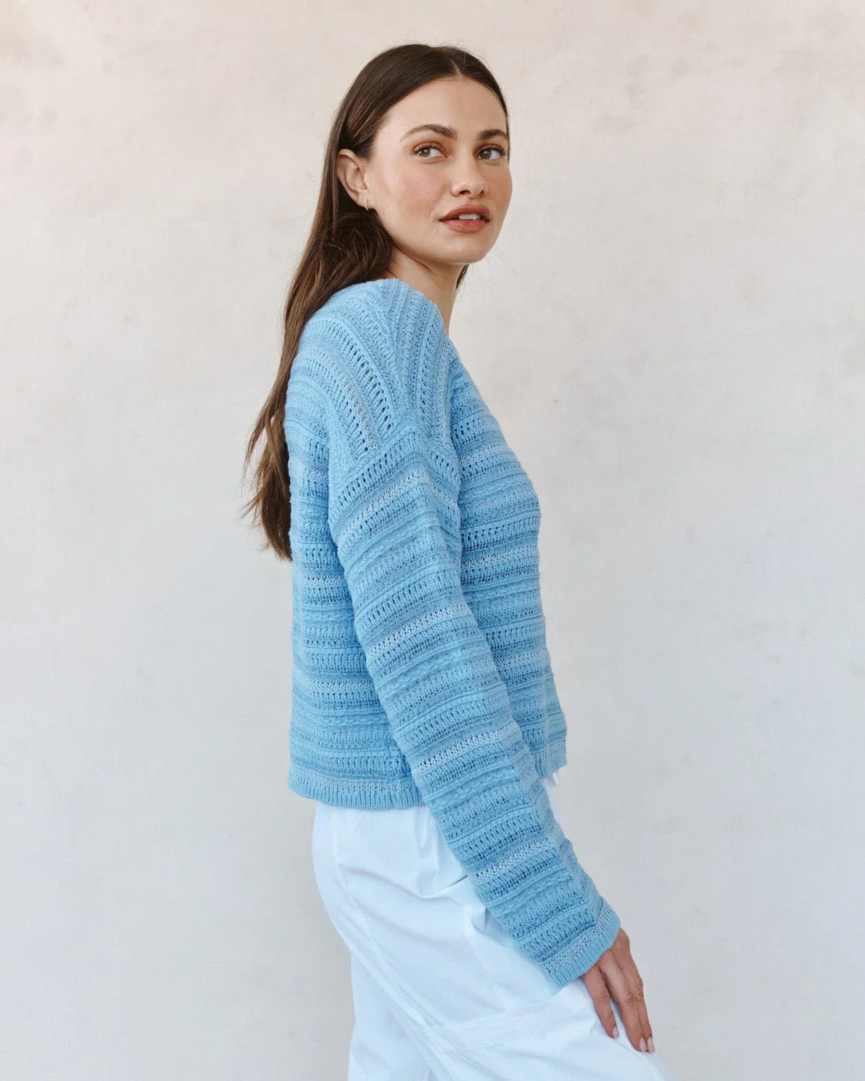 Textured Crew Neck Sweater - Image 2