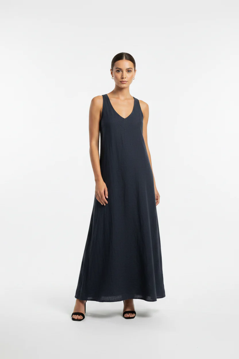 TIE NECK BACK DRESS