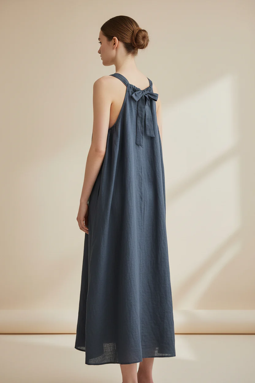 TIE NECK BACK DRESS - Image 2