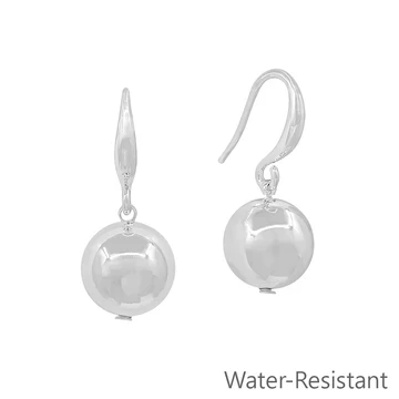 Water Resistant Fishhook with 14mm Gold Beaded 1" Earring - Image 2